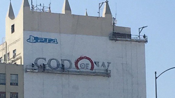 A giant ad for ‘God of W’ is going up for E3; there’s no telling what it could be for