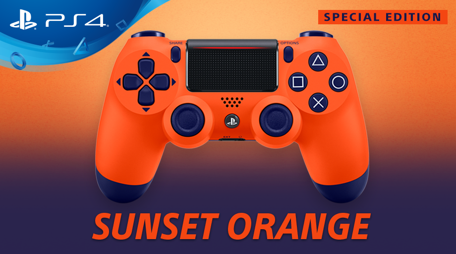 This Sunset Orange DualShock 4 controller brings vibrant colours to the