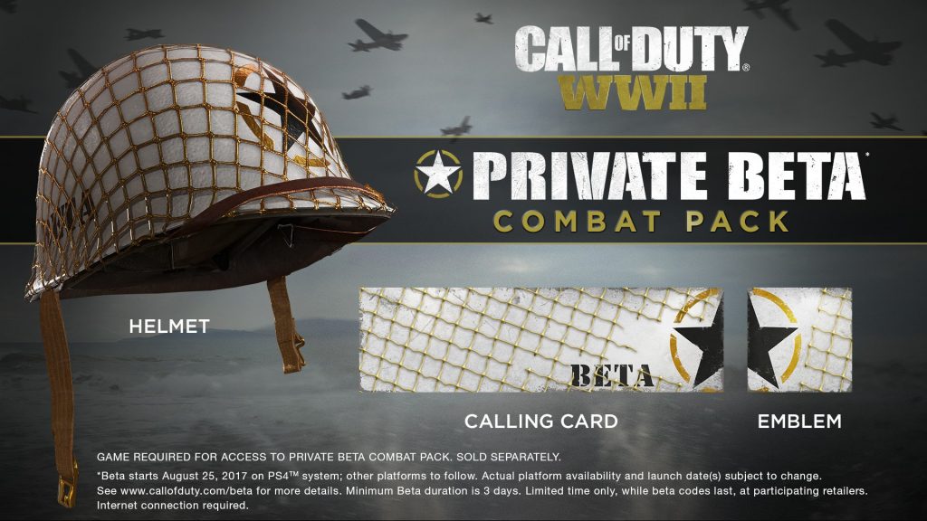 Call of Duty: WW2 beta players get a Combat Pack bonus