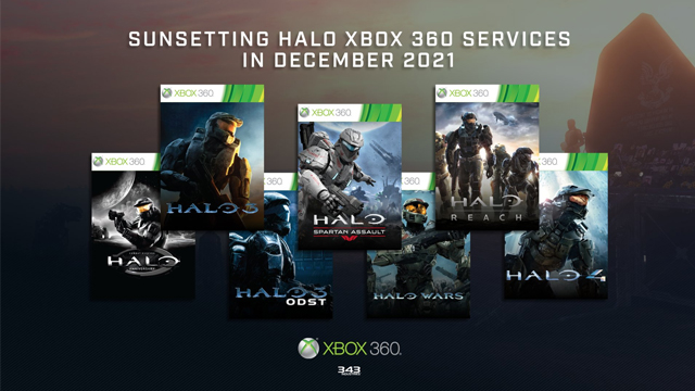 Halo game services on Xbox 360 will be going offline in December 2021
