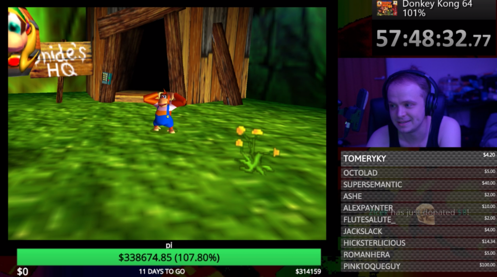 Over $345,000 raised for trans charity thanks to 50 hour Donkey Kong 64 stream