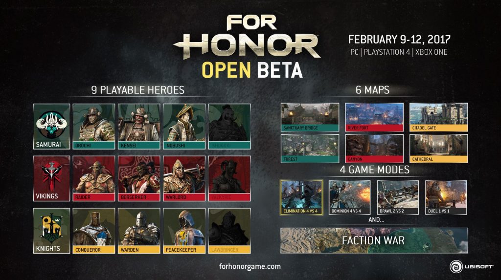 For Honor open beta now available to pre-load