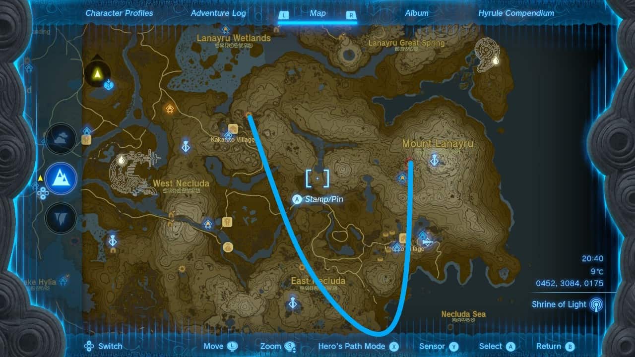 Tears of the Kingdom dragon locations: The flight path of Naydra