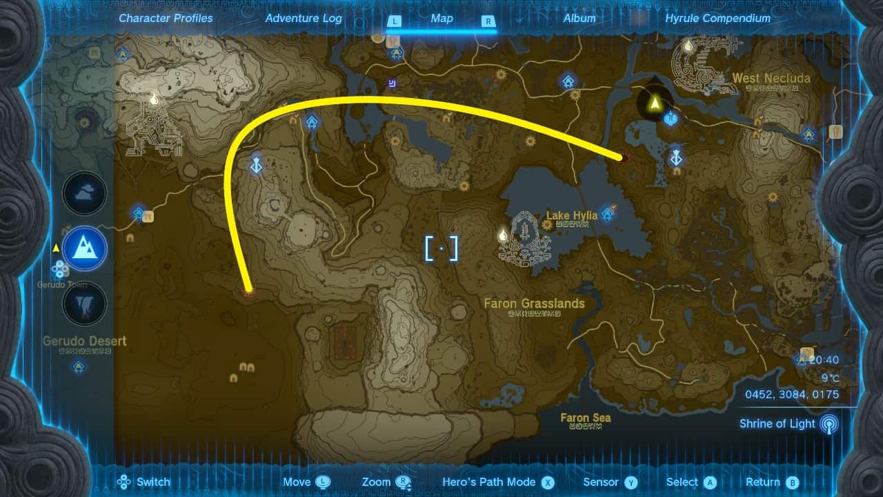 Tears of the Kingdom dragon locations: The flight path of Farosh