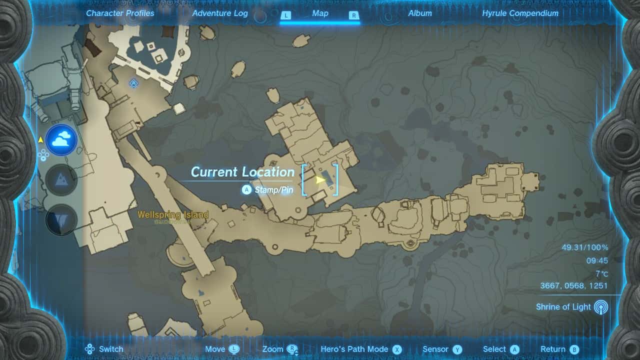 Tears of the Kingdom A Wife Wafted Away: The location of the sky island where Mei is.