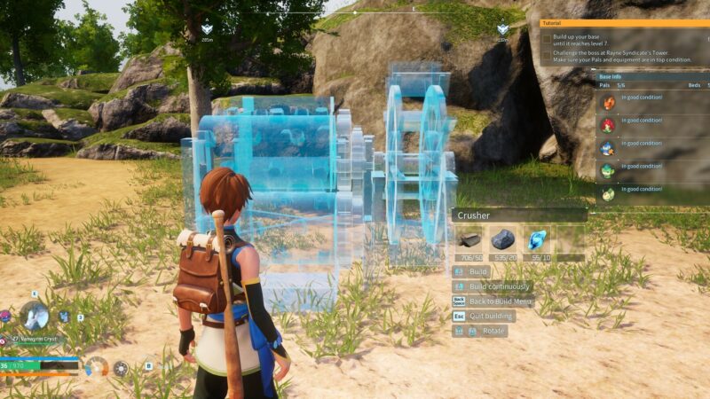 Crafting the Crusher in Palworld