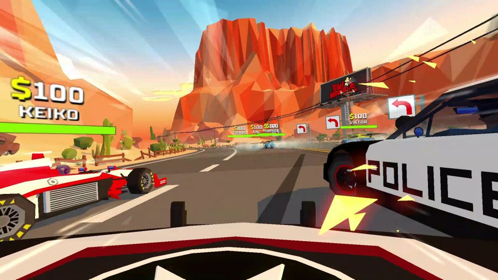 Sleek and retro Hotshot Racing is coming to PC and consoles this spring