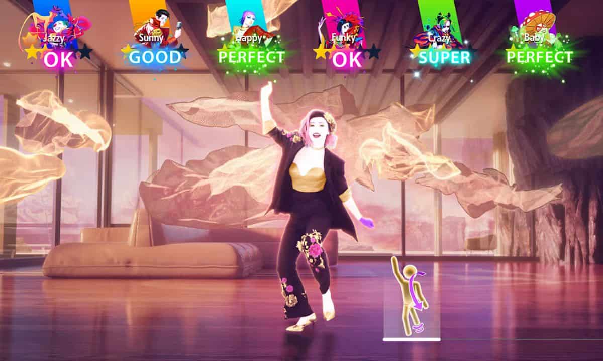 Just Dance 2024 - character dances on screen.