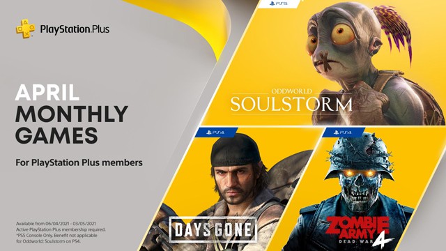 Oddworld: Soulstorm, Days Gone and Zombie Army 4 are your PS Plus offerings for April
