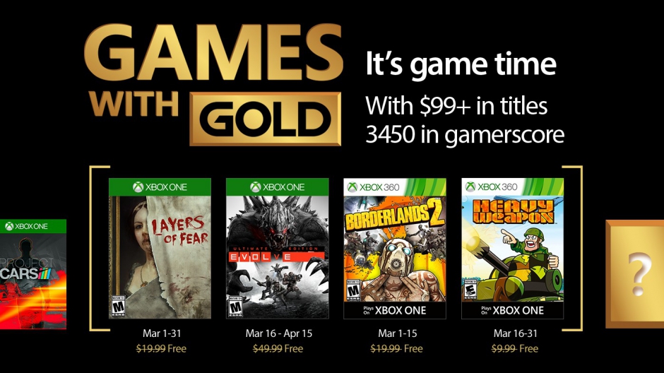 March Games with Gold line-up includes Layers of Fear and Evolve Ultimate Edition