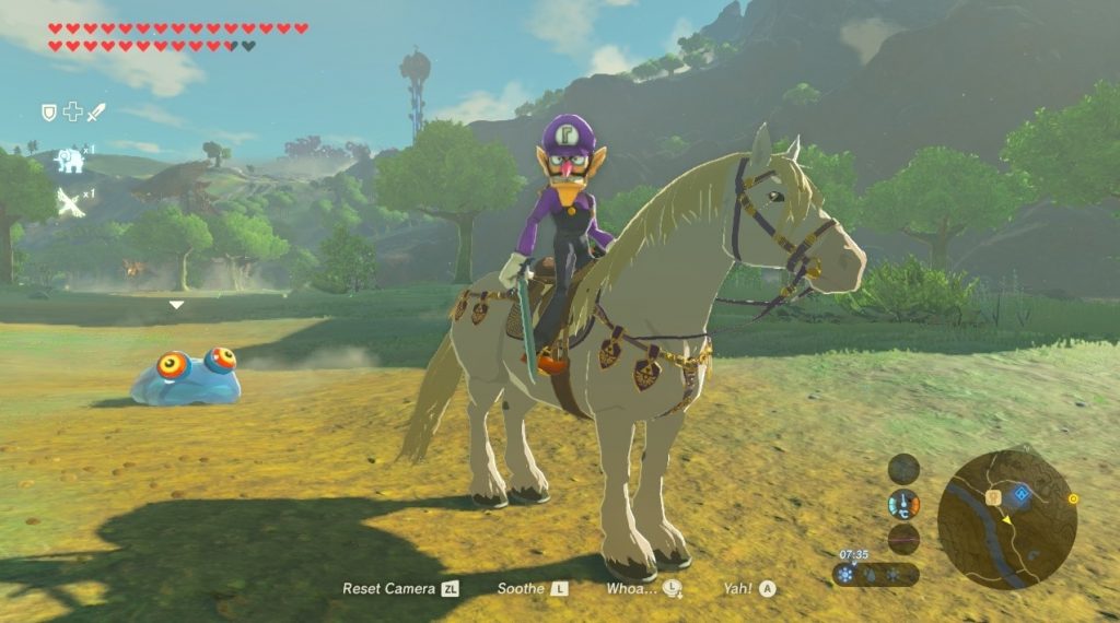 Play The Legend of Zelda: Breath of the Wild as Waluigi with hilarious mods