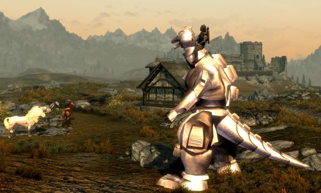 You can ride Mecha Godzilla in this new Skyrim mod