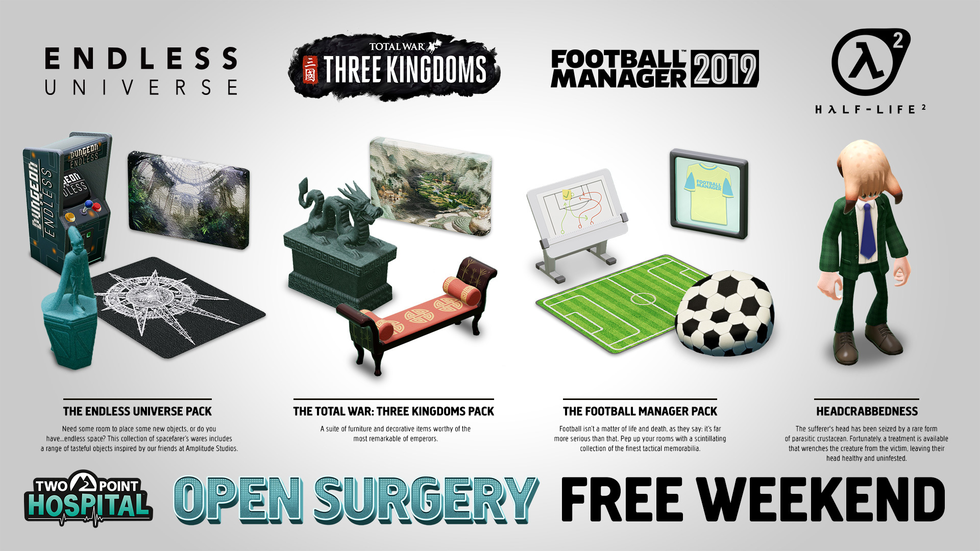 Two Point Hospital gets free Sega content & headcrabs