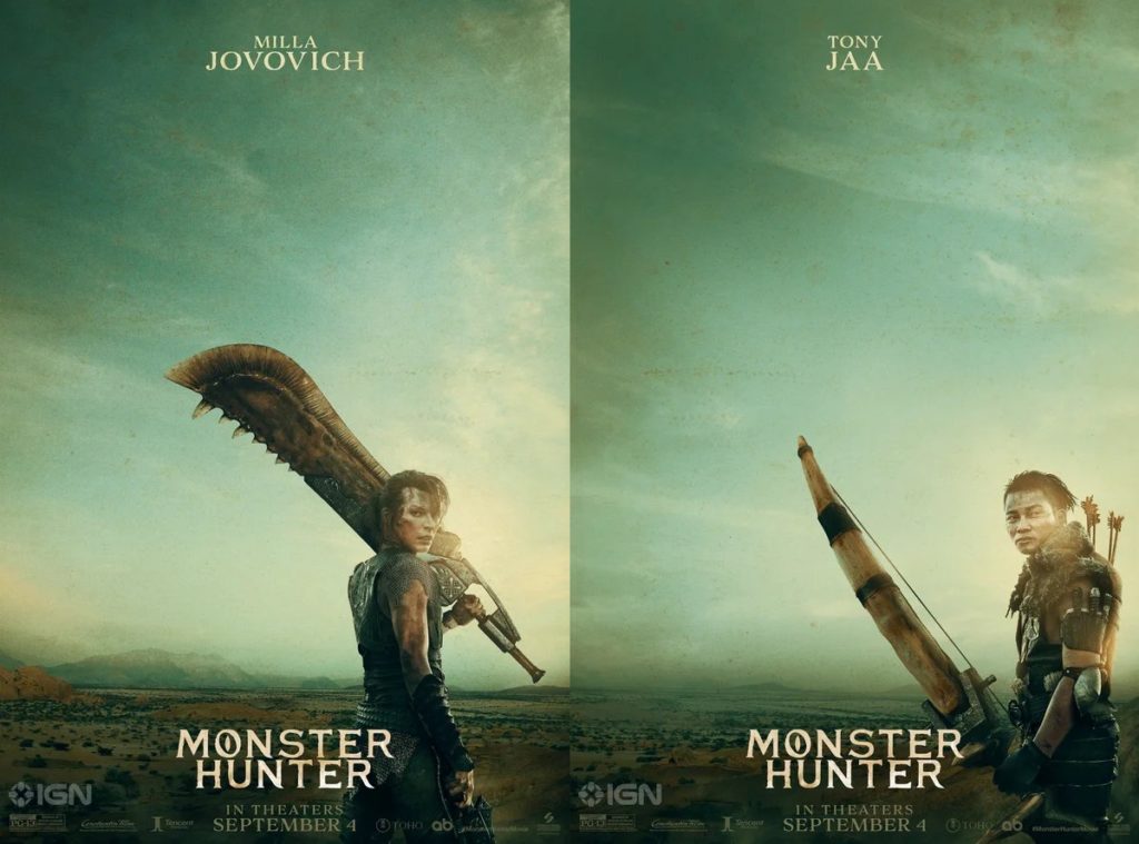 Monster Hunter movie posters show off a giant sword but no monsters