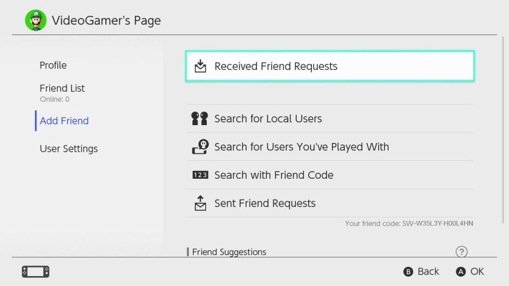 Nintendo Switch uses Friend Codes and has a 300 friend limit