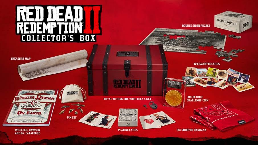 Red Dead Redemption 2 Collector’s Box doesn’t feature the game but does have a six shooter bandana