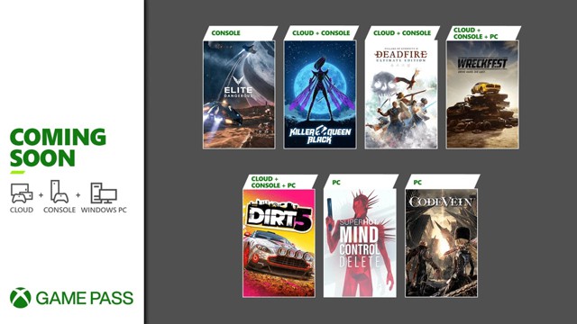 Xbox Game Pass to add DiRT 5, Elite Dangerous, Code Vein and more later this month