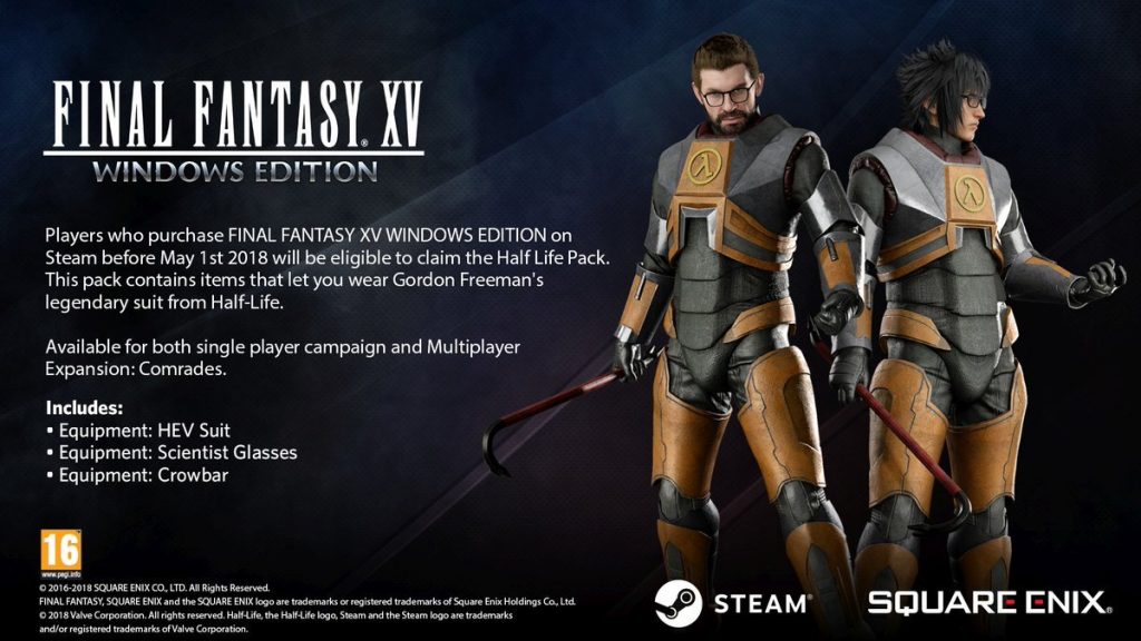 Final Fantasy XV on PC gets Half-Life’s Gordon Freeman