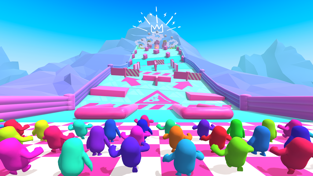 Fall Guys is a multiplayer game featuring 100 blobs with legs