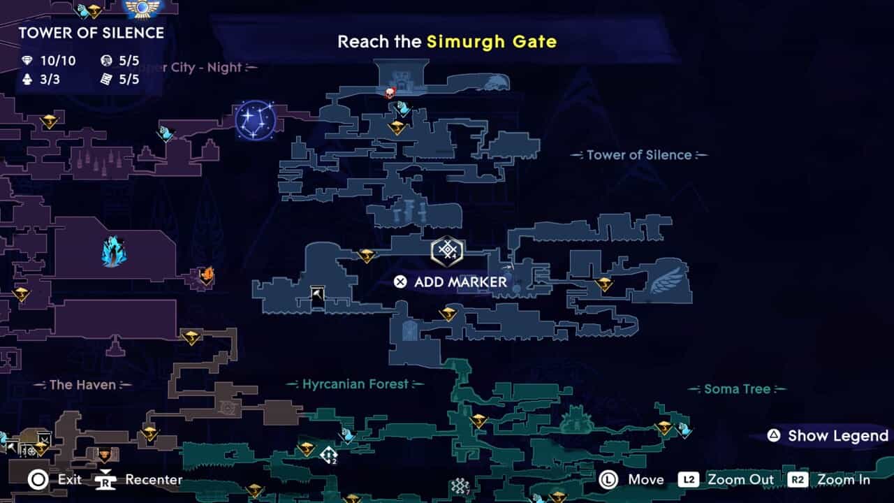 Prince of Persia The Lost Crown Architect puzzle locations and solution: puzzle 4 on map.