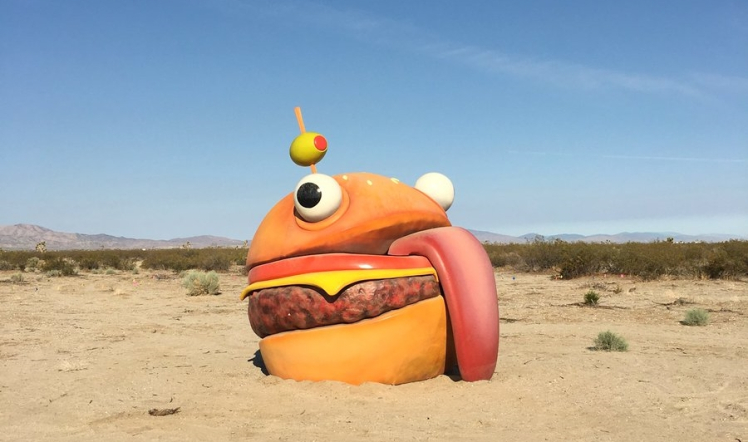 Fortnite invades real world, Durr Burger turns up in the middle of the desert