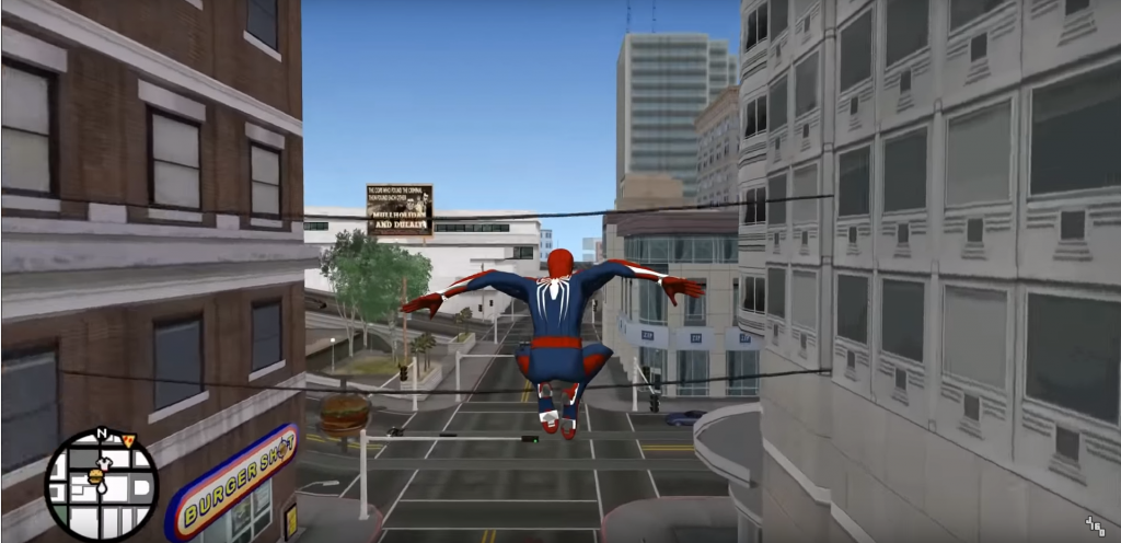 Spider-Man swings through the streets of San Andreas in this GTA mod