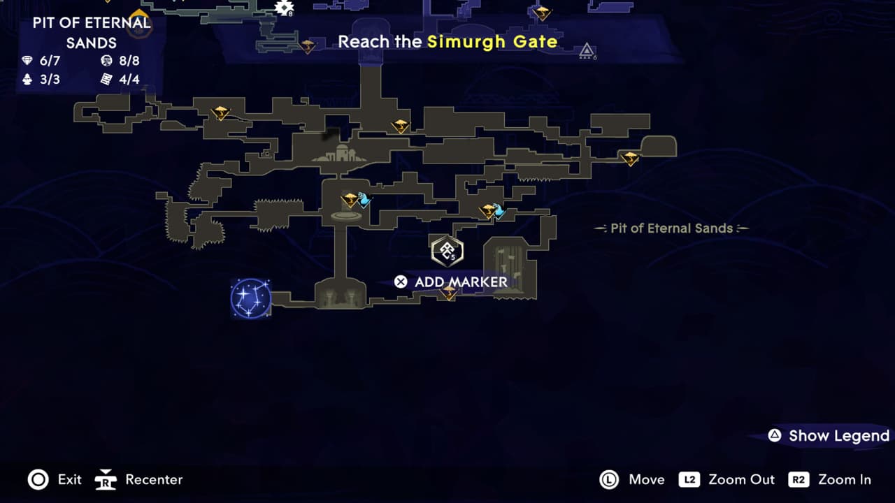 Prince of Persia The Lost Crown Architect puzzle locations and solution: puzzle 5 on map.