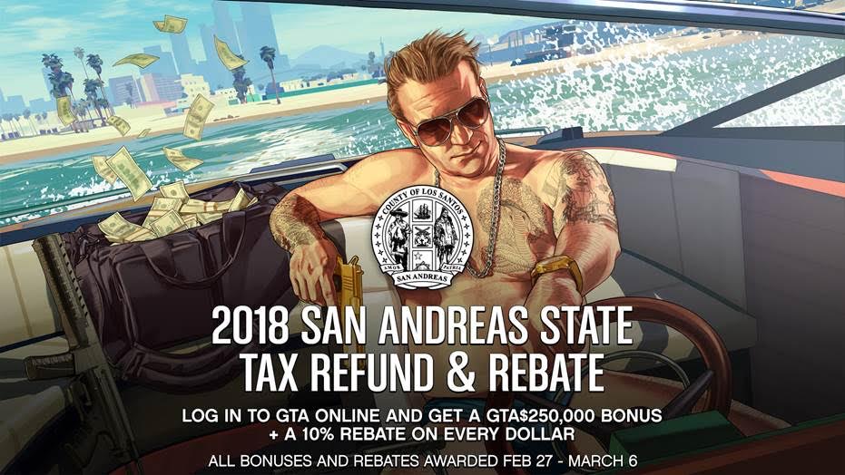 GTA Online ensures you’ll have some cash to burn this tax season