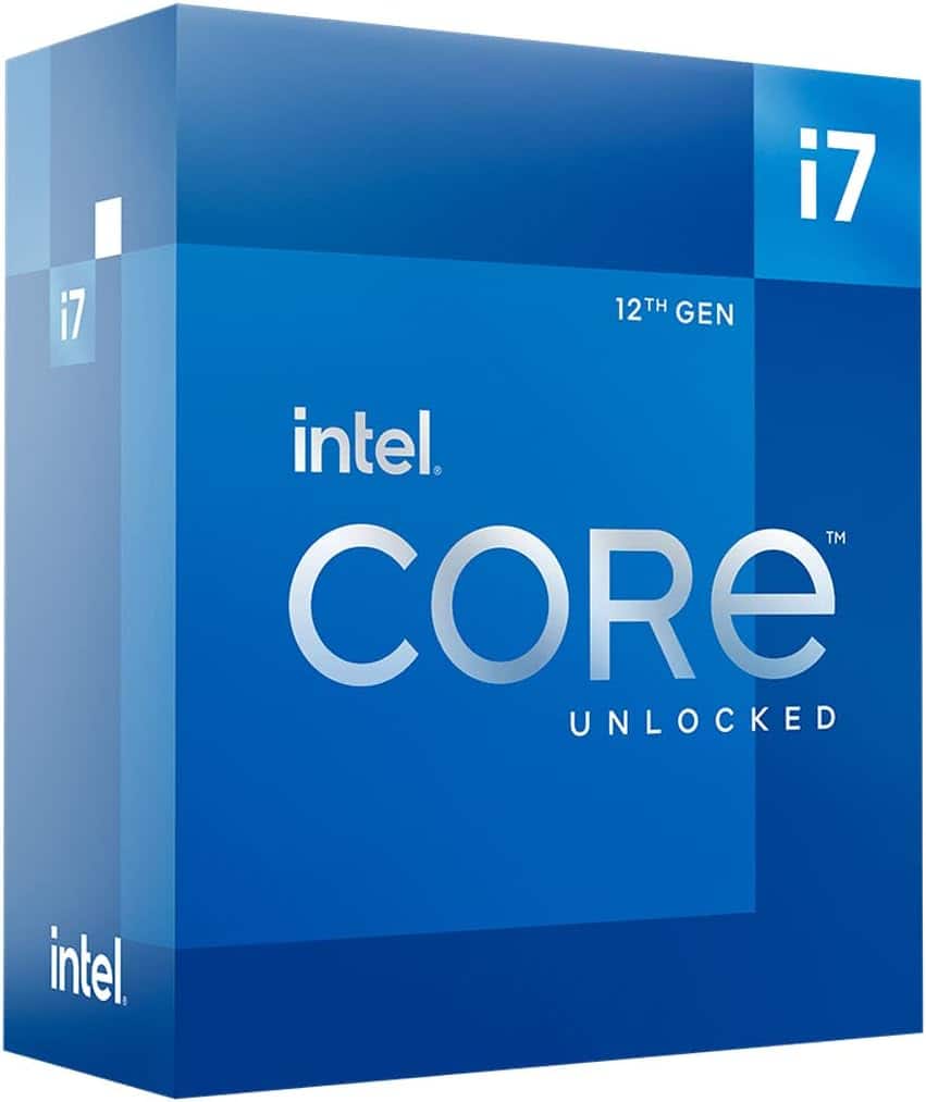 Intel Core i7-12700K unlocked box.