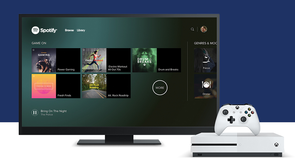 The Spotify app is officially available on Xbox One