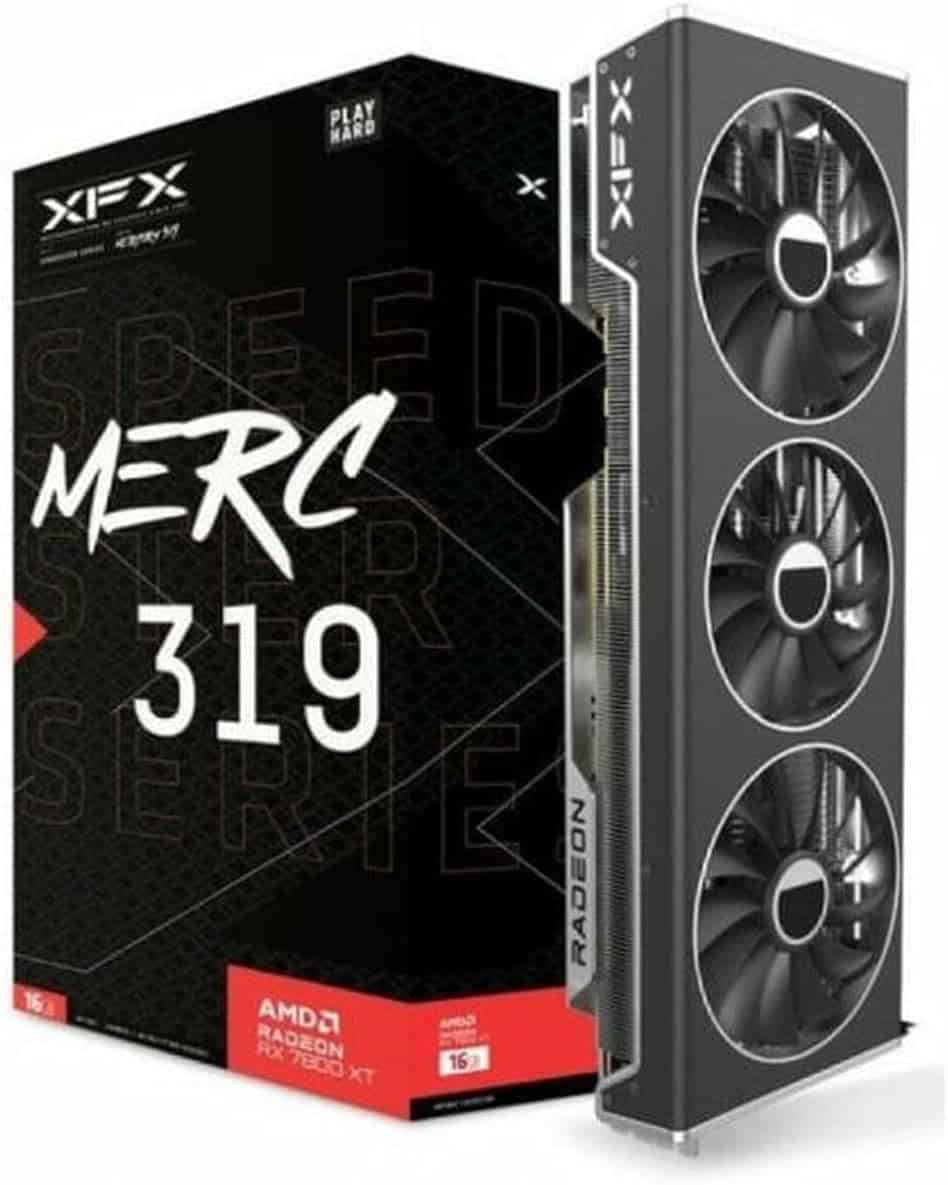 The XFX SPEEDSTER MERC319 is an advanced AMD graphics card featuring the powerful AMD Radeon RX 7800XT chipset.