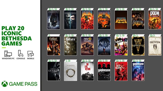 Xbox brings 20 Bethesda games to Xbox Game Pass from today