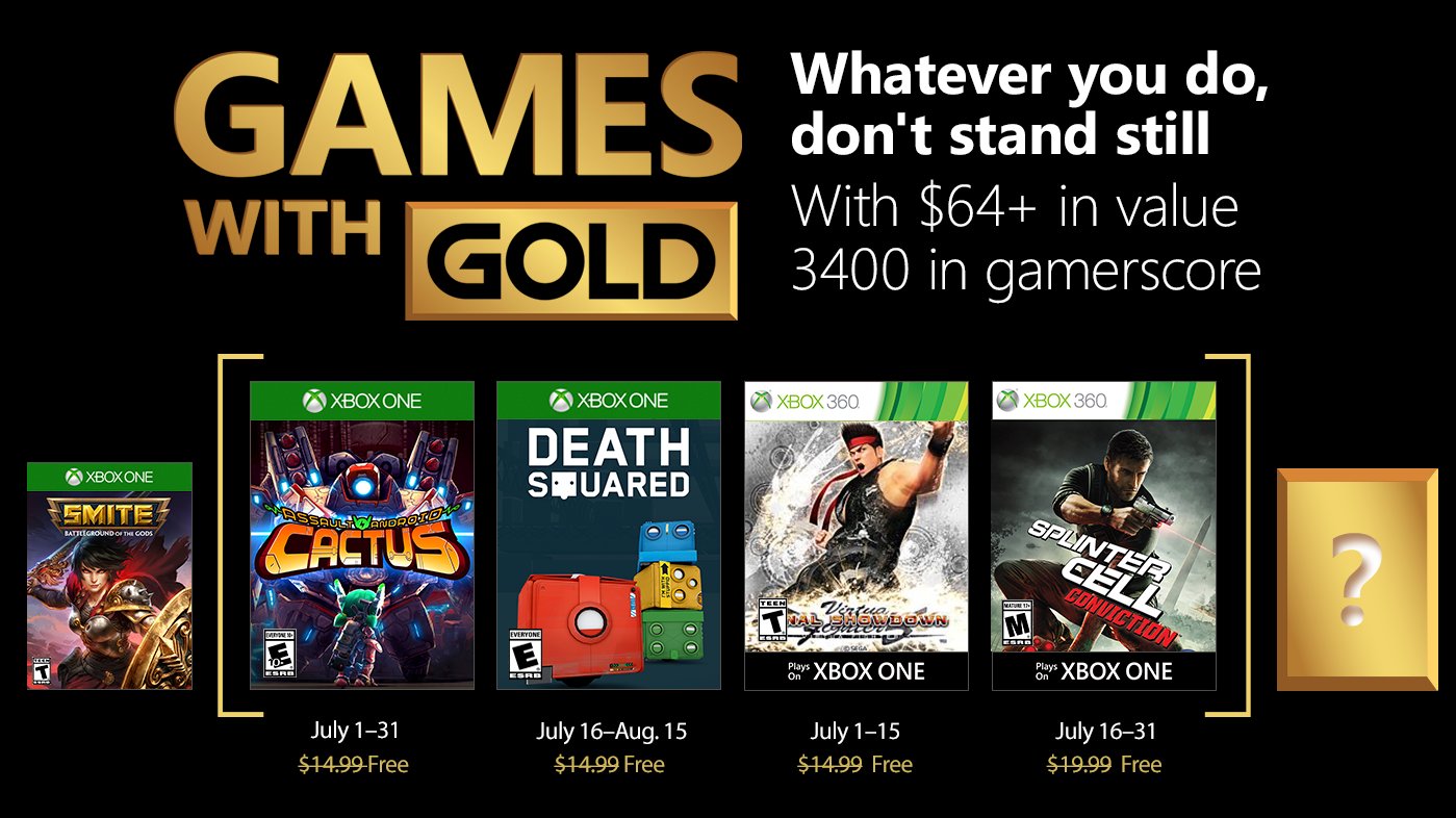 Assault Android Cactus and Death Squared are your Xbox Games with Gold for July