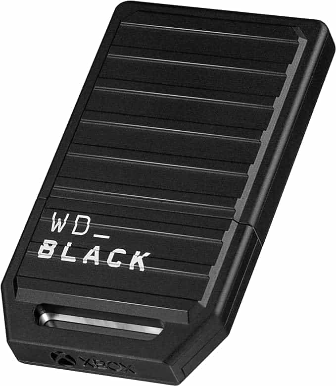 A black usb drive with the word wd-black on it.