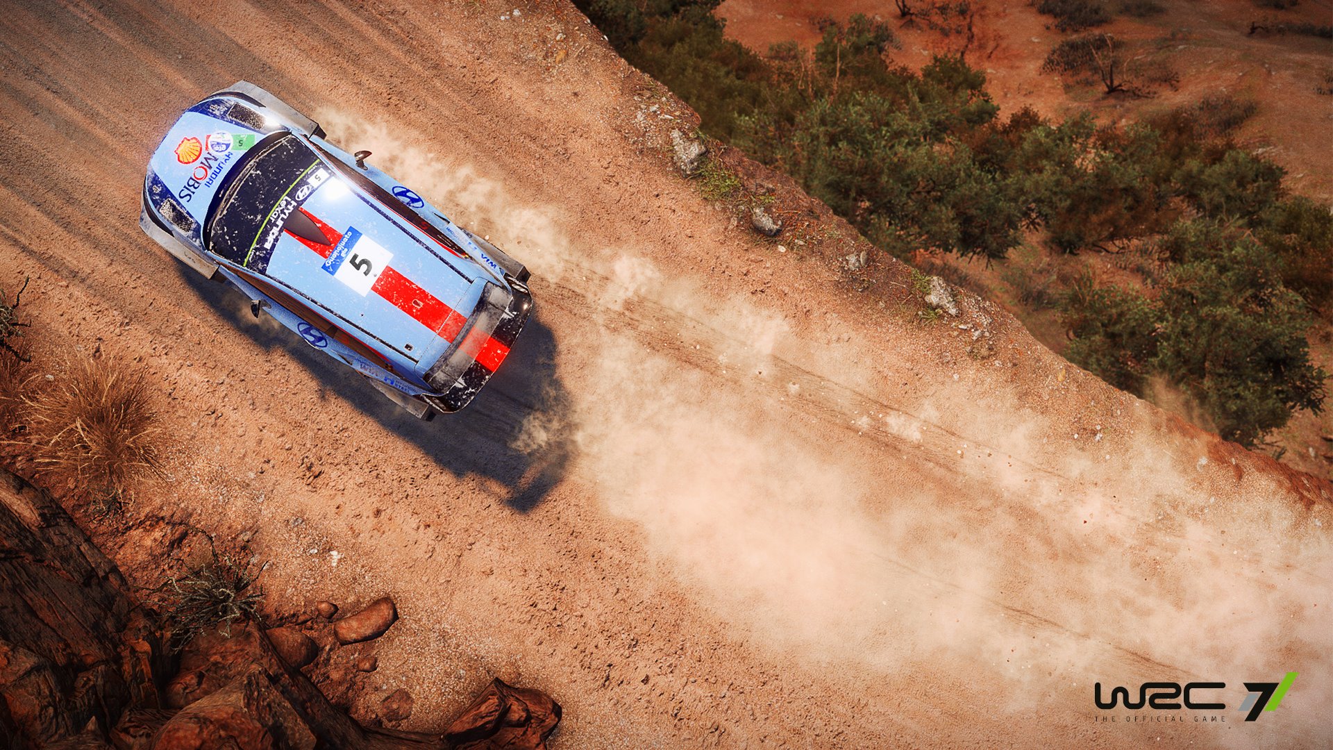 WRC 7 handbrake turns around a number of off-road tracks in its launch trailer