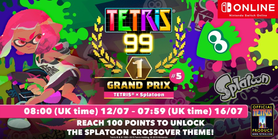 Tetris 99’s latest Grand Prix is Splatoon 2 themed