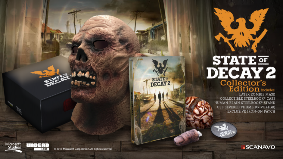 State of Decay 2 Collector’s Edition features a latex zombie mask