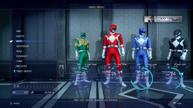 The Power Rangers are playable in Final Fantasy XV thanks to a new mod
