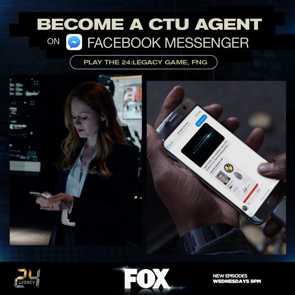 Become a CTU Agent on Facebook Messenger thanks to 24: Legacy