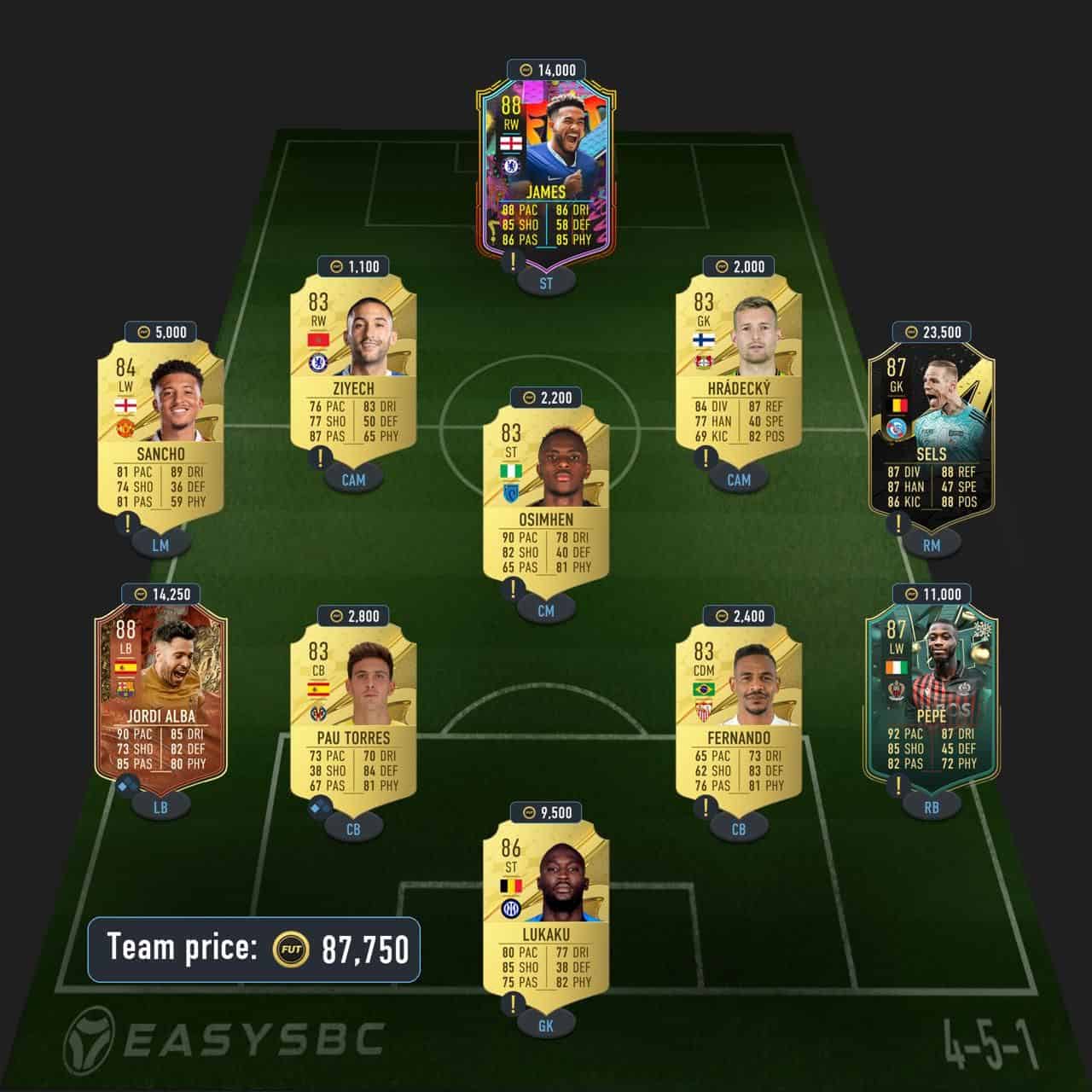 85+ x10 upgrade sbc fifa 23 solution 86-rated squad