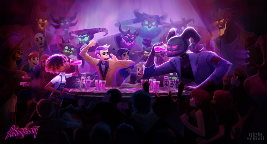 Oxenfree devs’ next game Afterparty involves a drinking contest with the devil