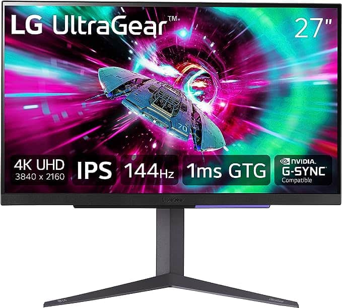 The LG Ultragear 27GR93ULG monitor is shown on a white background.