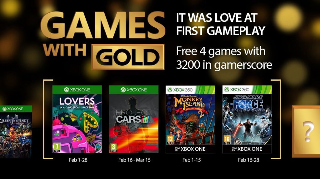 February’s Xbox Live Games with Gold freebies include Project Cars and Monkey Island 2