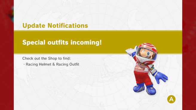 Super Mario Odyssey now lets you dress up in a racing outfit