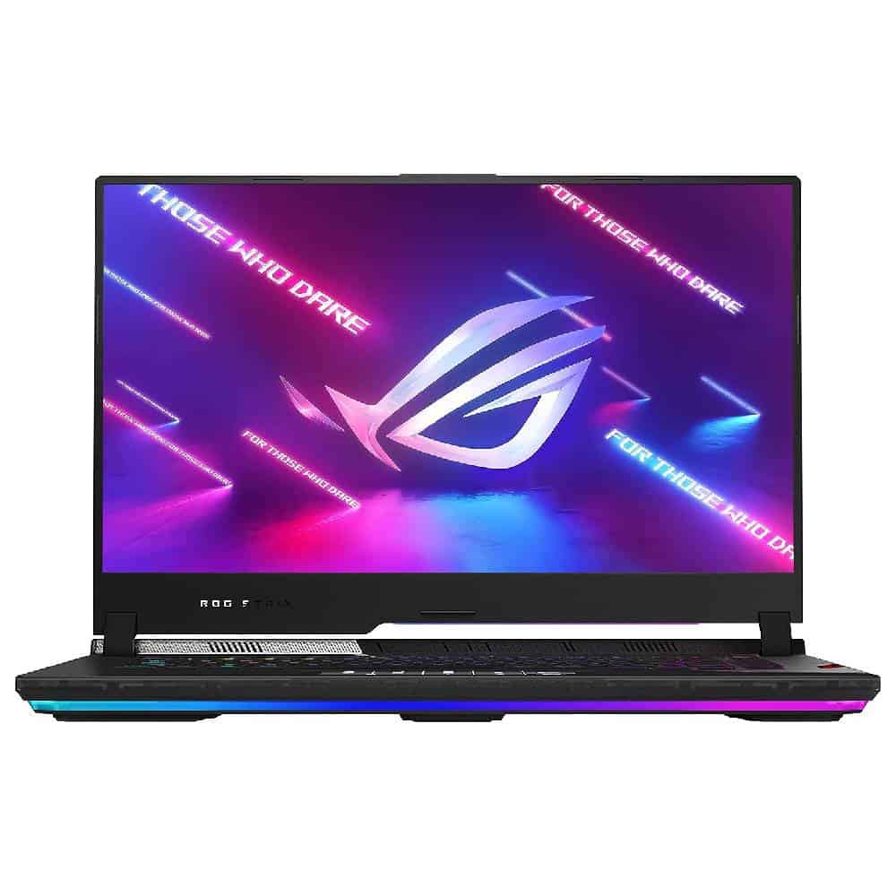 The ASUS ROG laptop is shown on a white background.