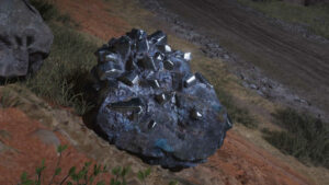 Aluminium-Ore-Once-Human: feature image of an aluminium ore rock in a boulder from a game.
