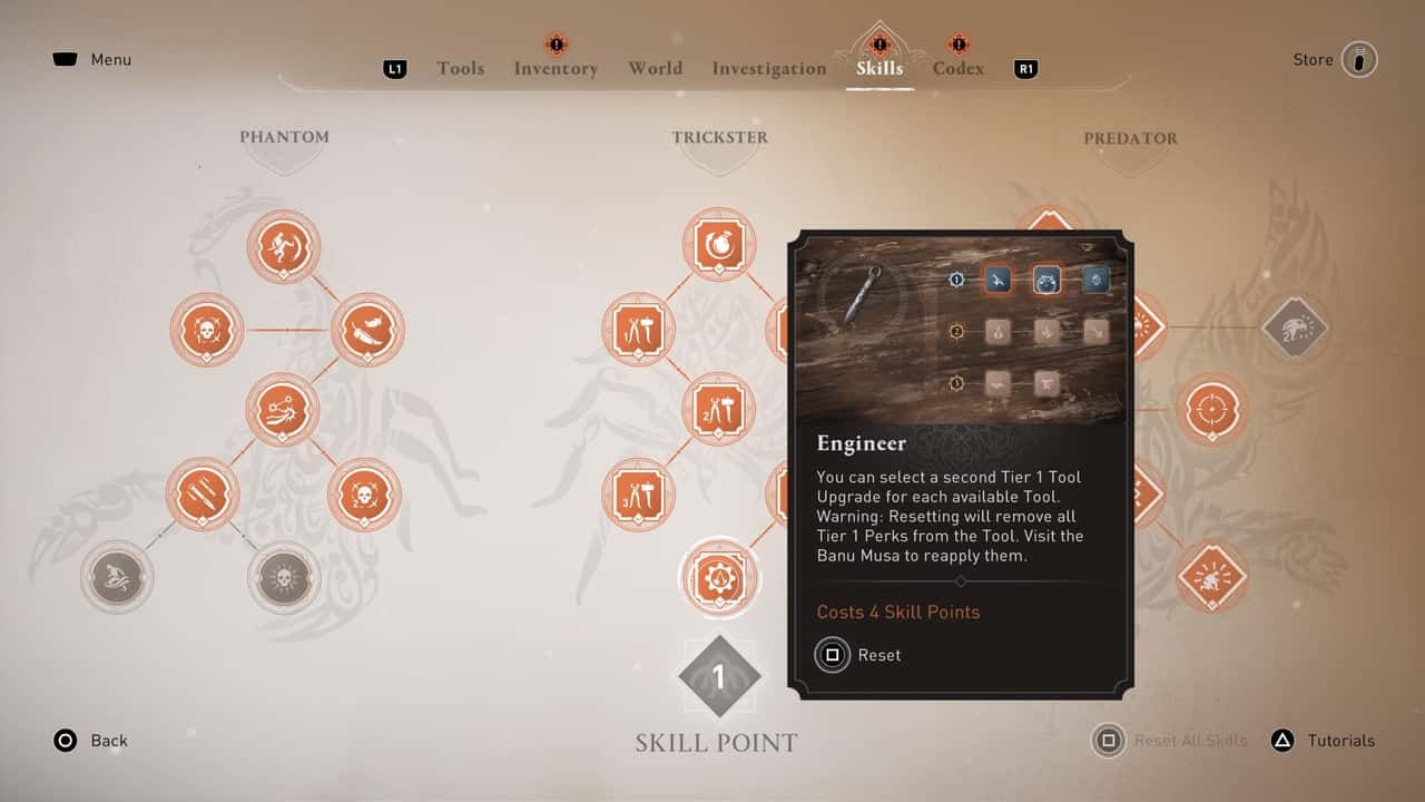 Best skills in Assassin's Creed Mirage: trickster branch of skill tree.
