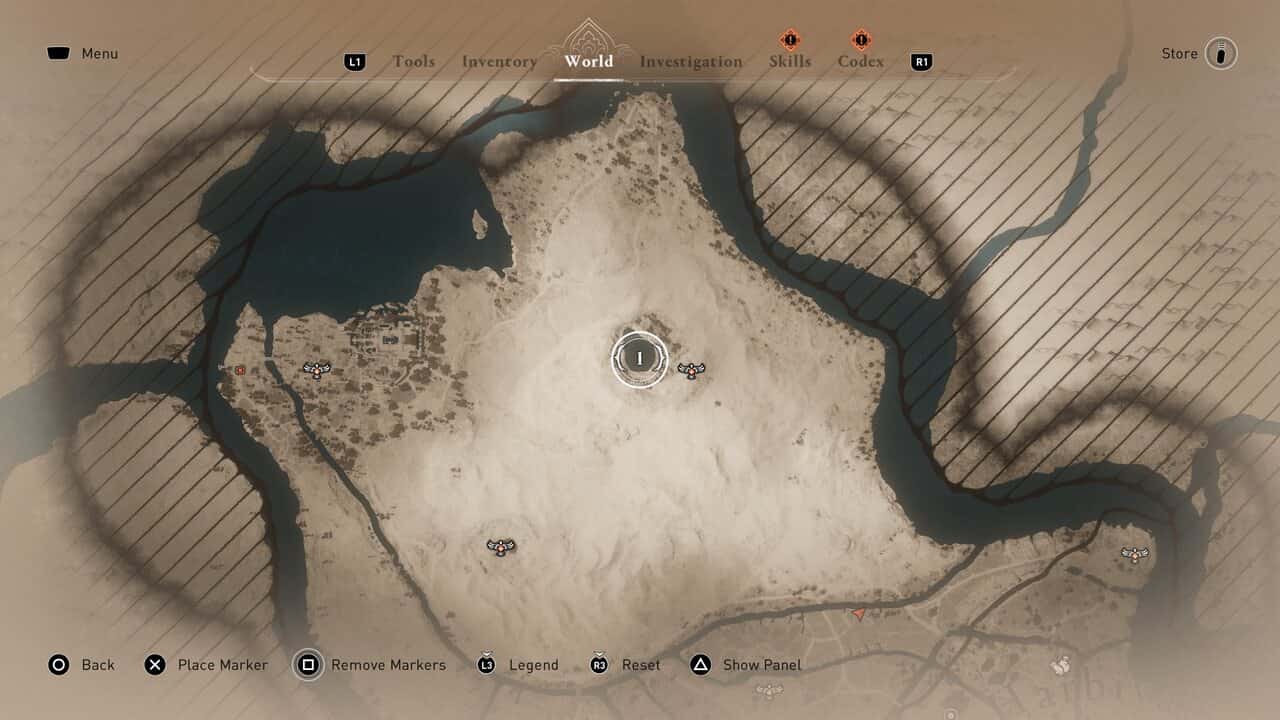 Assassin's Creed Mirage hidden place: location on map.