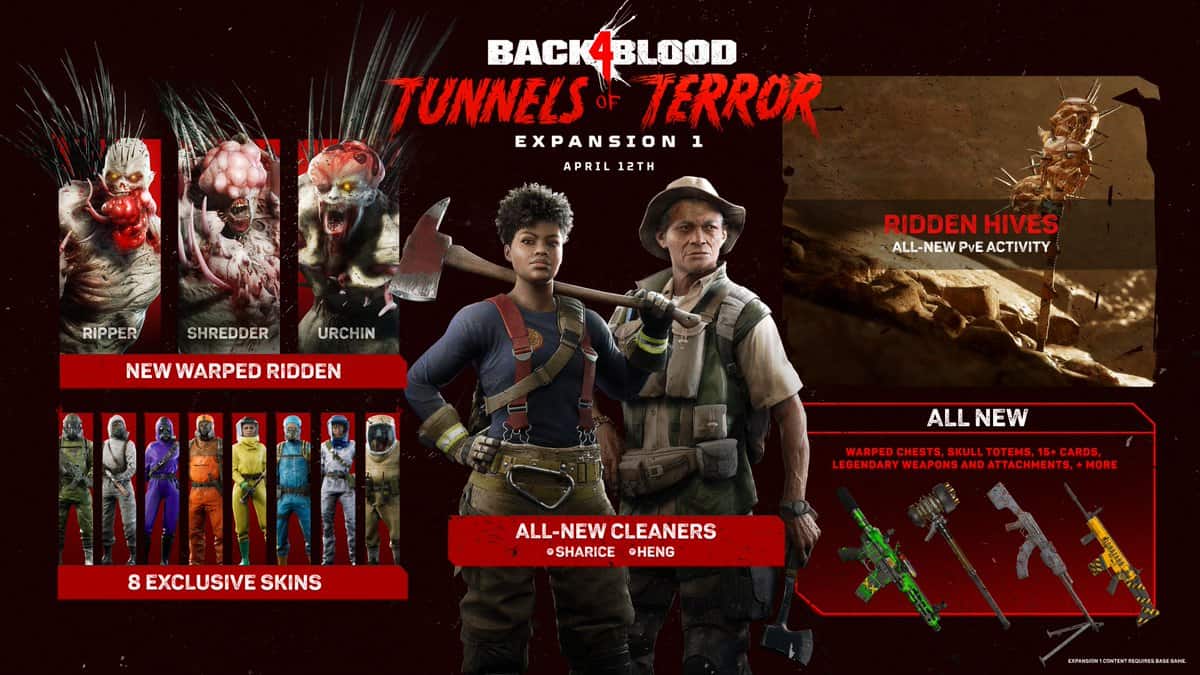 Back 4 Blood gets its first Tunnels of Terror expansion on April 12