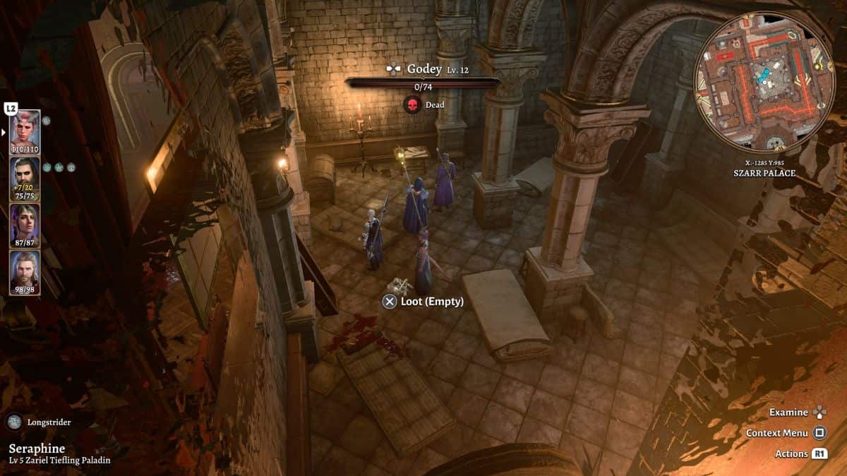 A screenshot of a sinister door in a video game.
